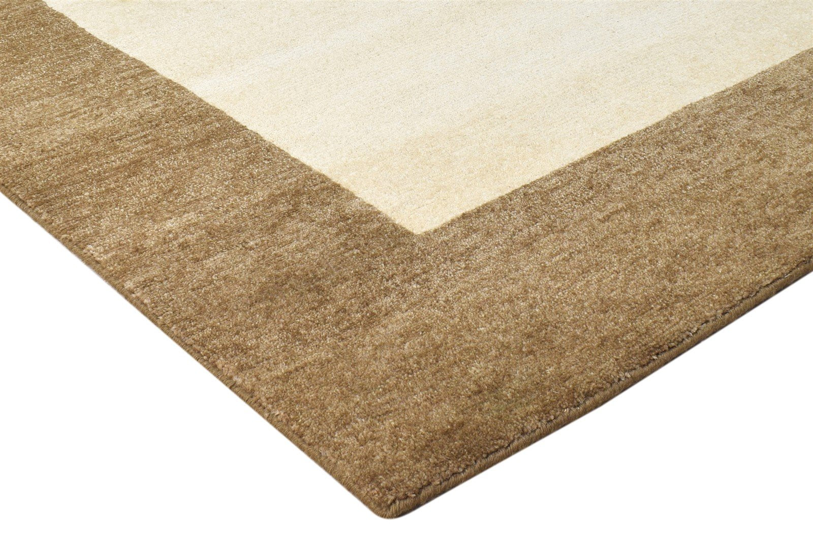 6X9 Rug Wool / Silk Beige Modern Hand Knotted Scandinavian Abstract Room Size   7865095585941