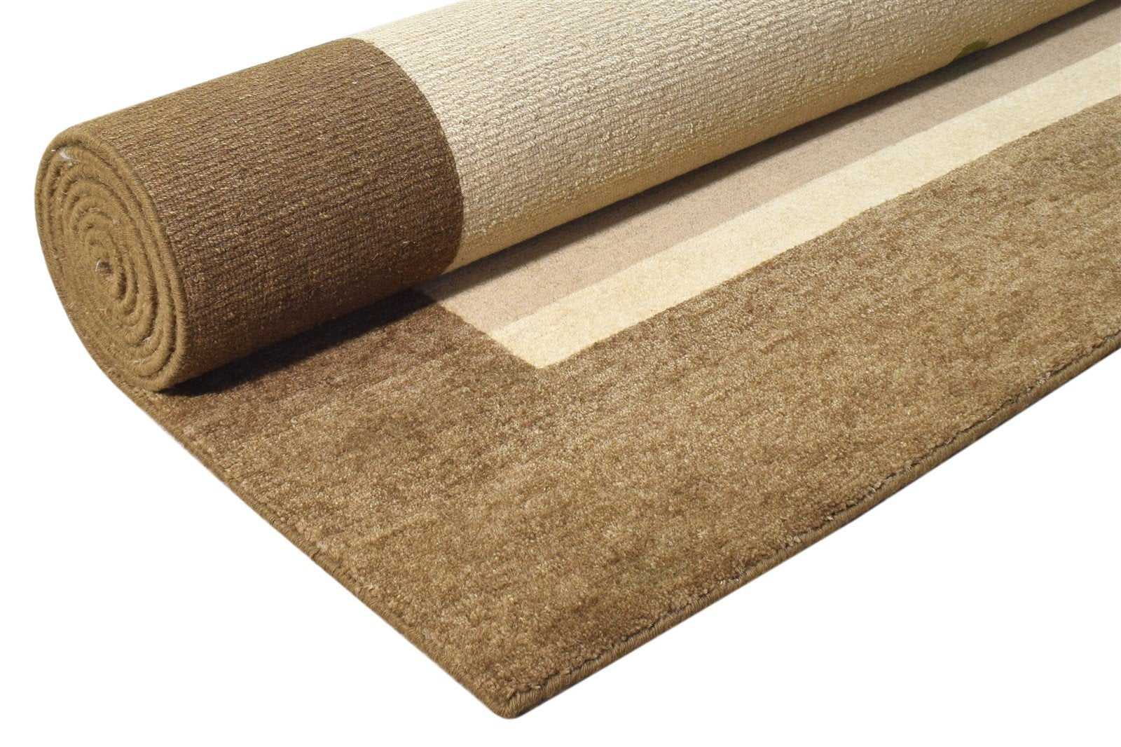 6X9 Rug Wool / Silk Beige Modern Hand Knotted Scandinavian Abstract Room Size   7865095585941