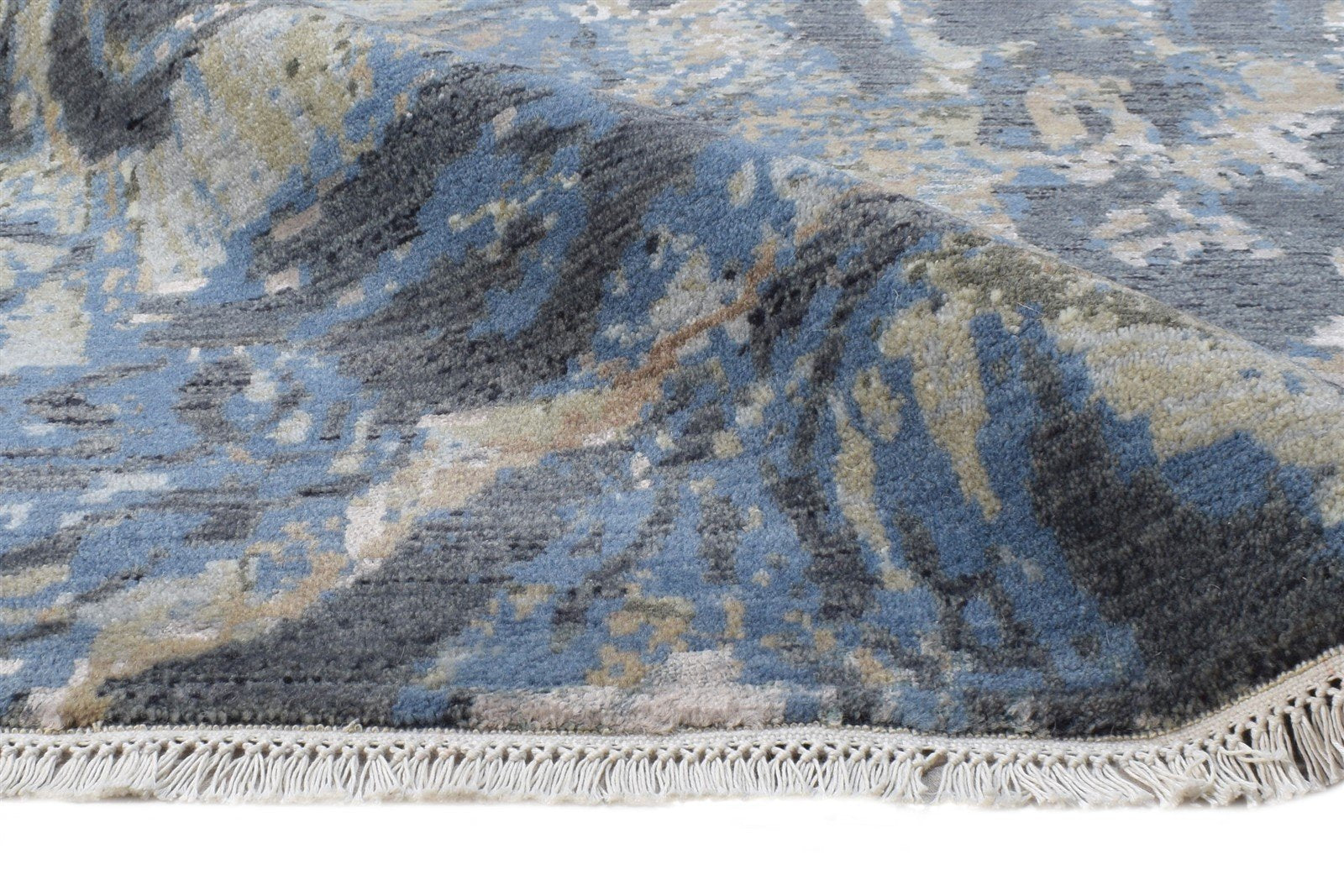 6X9 Rug Wool / Silk Charcoal Modern Hand Knotted American Abstract Room Size   7864618385557