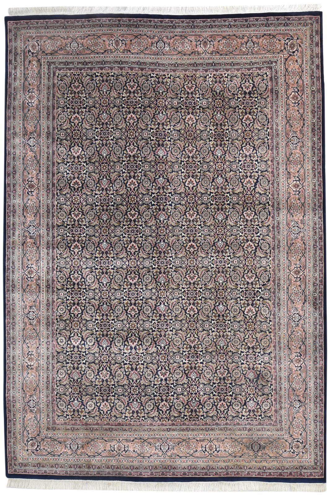 7' X 10' Rug Wool Black Persian Hand Knotted Bijar Oriental Large Carpet   7864657281173