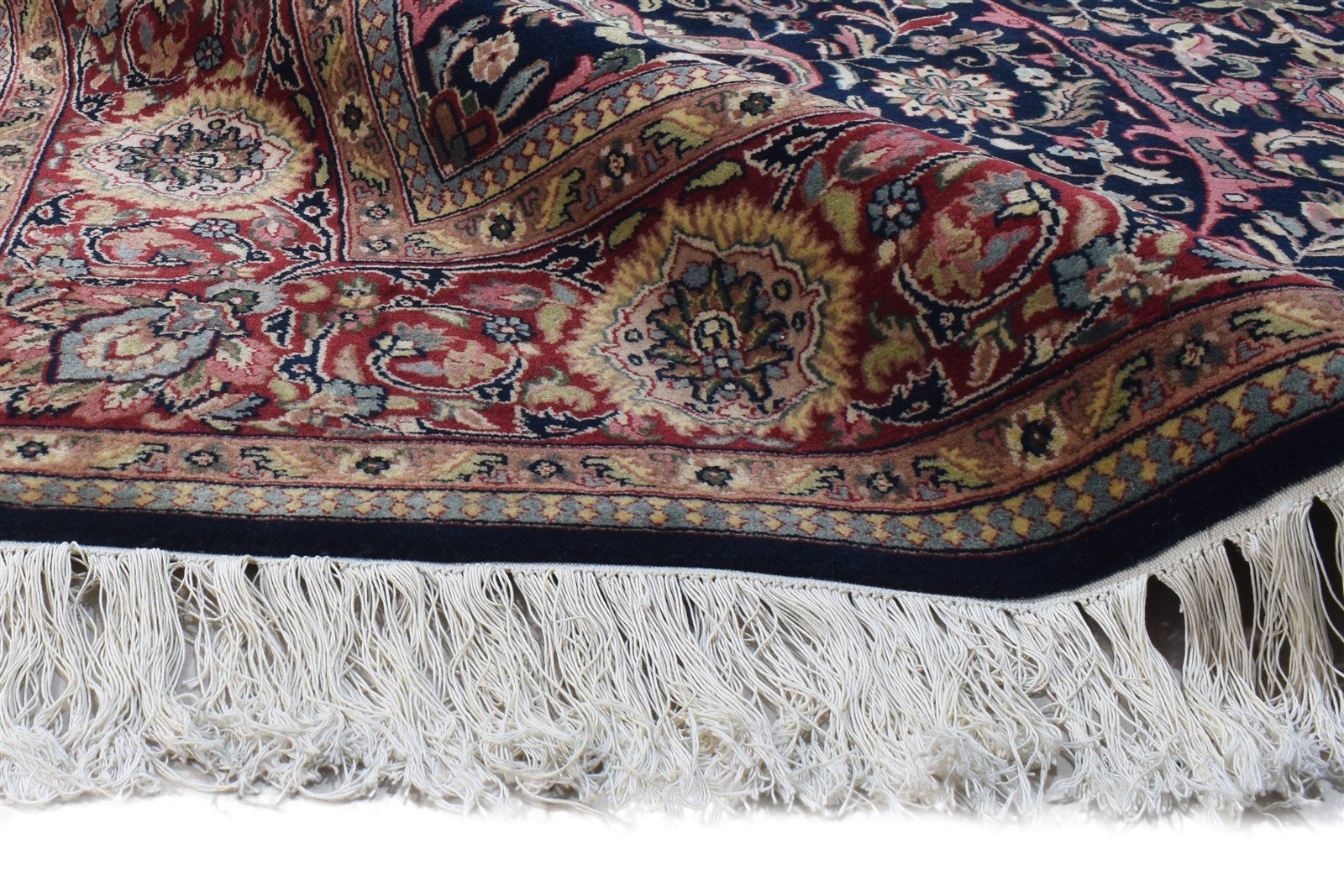 7' X 10' Rug Wool Black Persian Hand Knotted Kashan Oriental Large Carpet   7864630804629