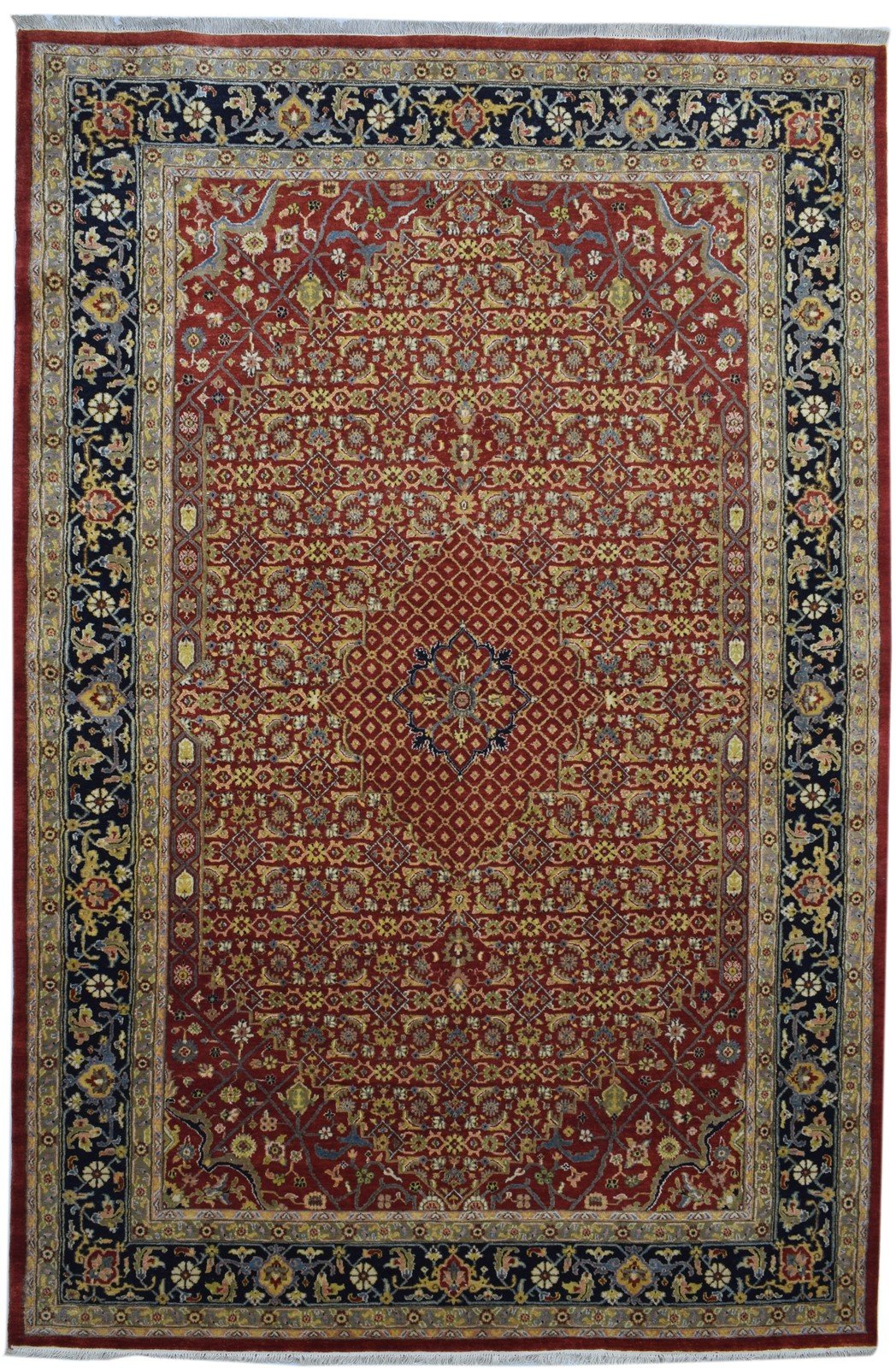7' X 10' Rug Wool Red Persian Hand Knotted Bijar Oriental Large Carpet   7860693762197