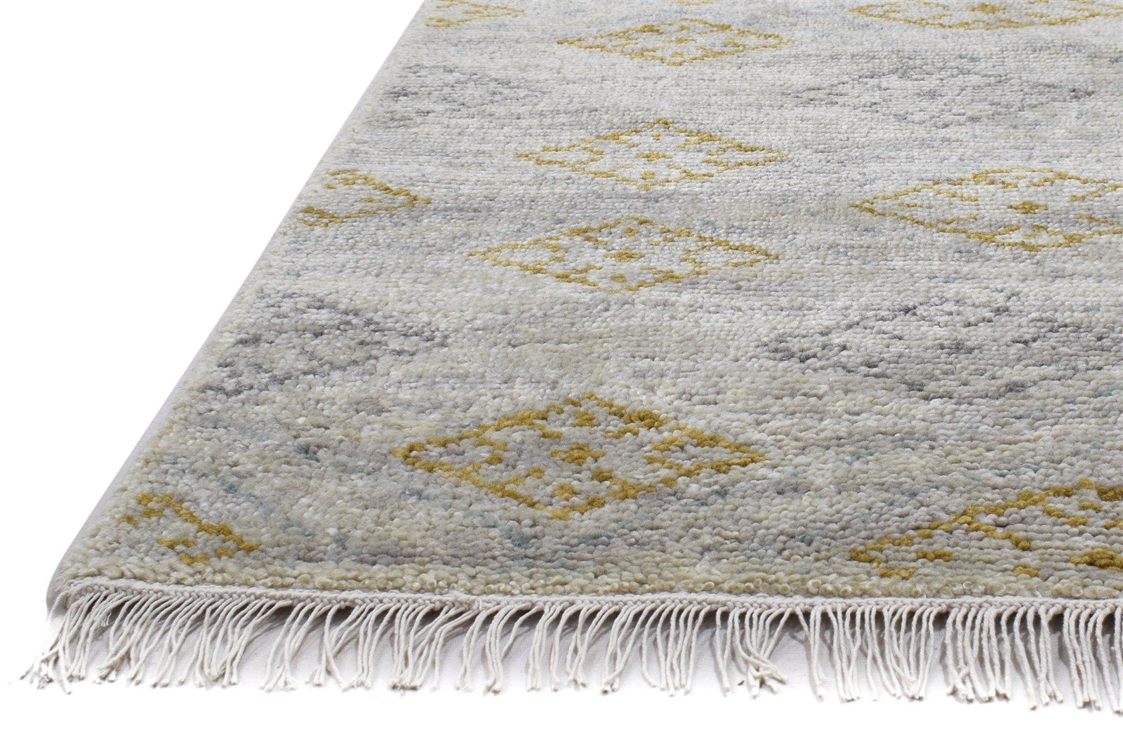 7' X 6' Rug Wool Grey Modern Hand Knotted Scandinavian Diamond Large Carpet   7864098324629