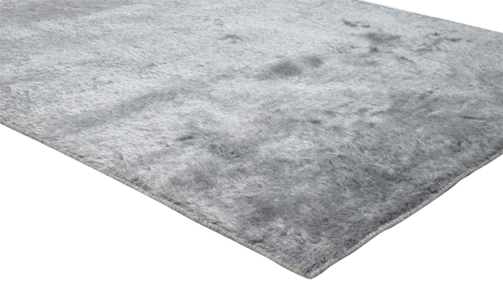 Polypropylene Grey Rug 5X8 Modern Hand Woven Scandinavian Solid Room Size Carpet 