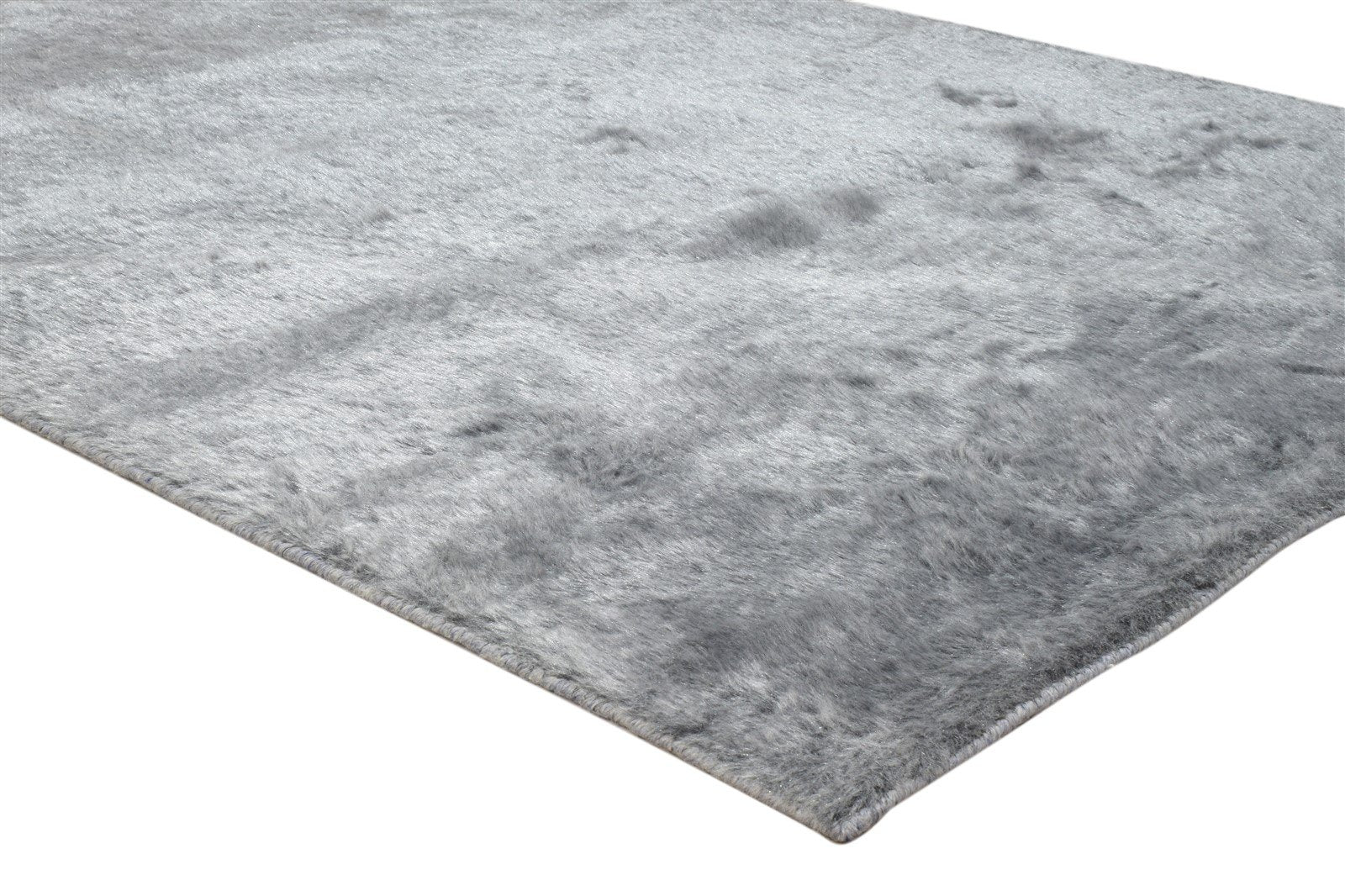 Polypropylene Grey Rug 5X8 Modern Hand Woven Scandinavian Solid Room Size Carpet 