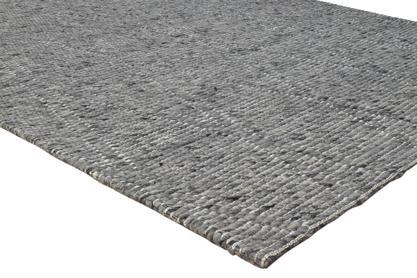 5X8 Rug Wool Charcoal Modern Hand Woven Scandinavian Diamond Room Size Carpet 