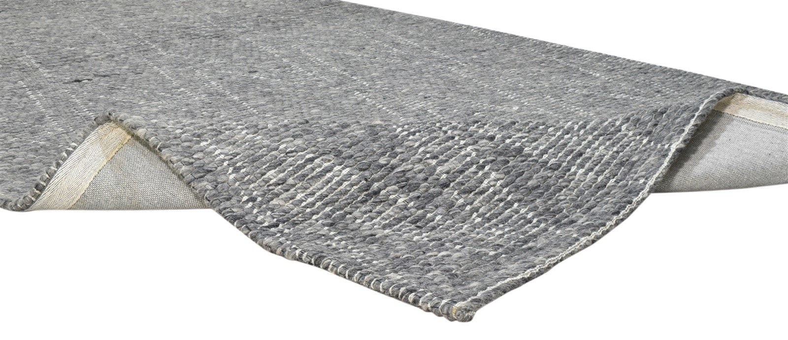 Charcoal Wool Rug 5X8 Modern Hand Woven Scandinavian Diamond Room Size Carpet 