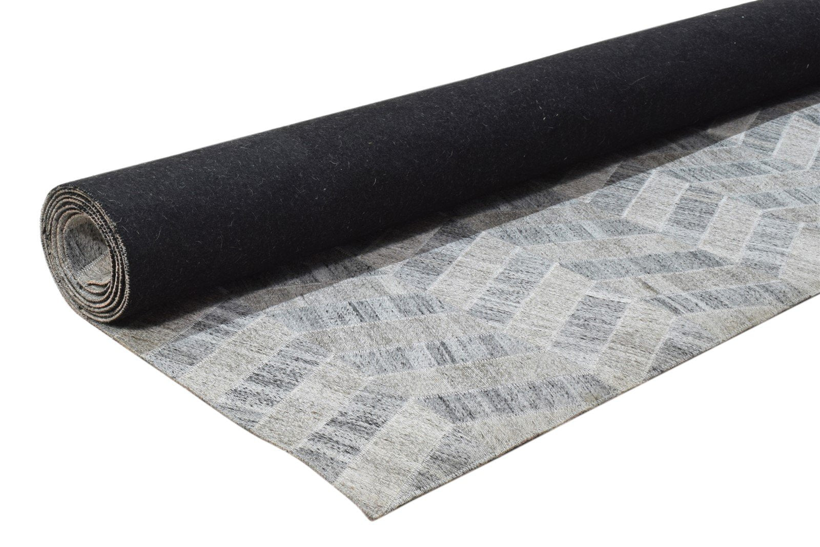 Cotton Grey Rug 6' X 9' Modern Hand Woven French Chevron Large Carpet 