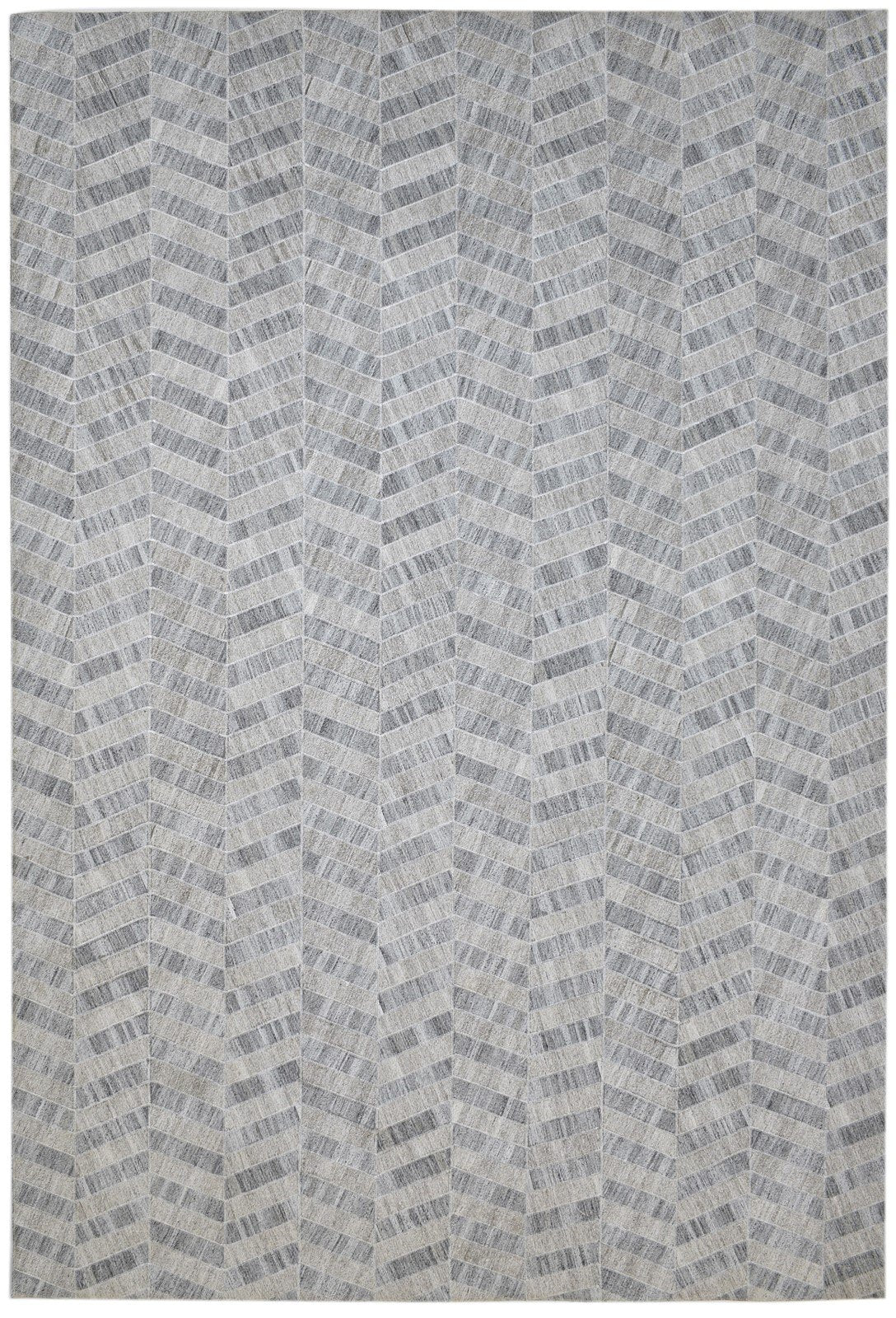 Cotton Grey Rug 6' X 9' Modern Hand Woven French Chevron Large Carpet