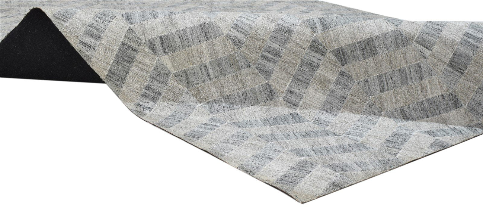 Cotton Grey Rug 5' X 8' Modern Hand Woven French Chevron Room Size Carpet 