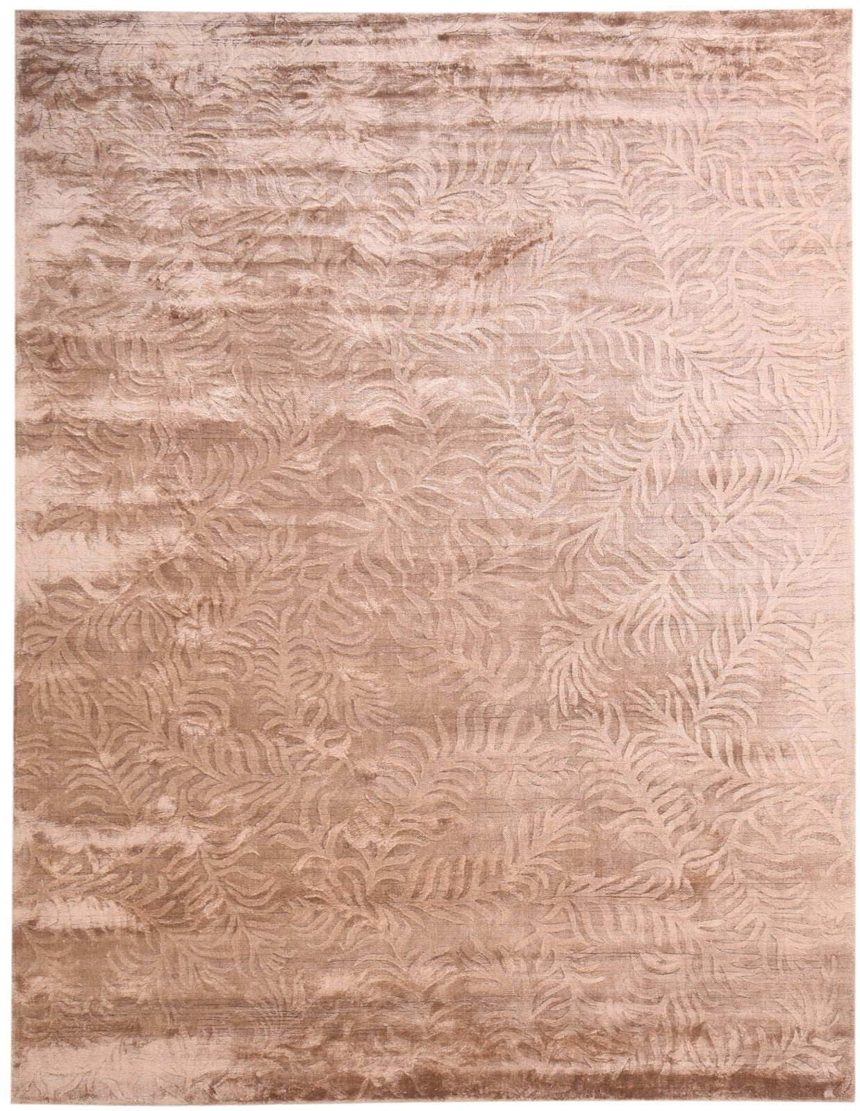 8' X 10' Rug Silk Brown Modern Hand Woven Scandinavian Floral Large Carpet   7864576475285