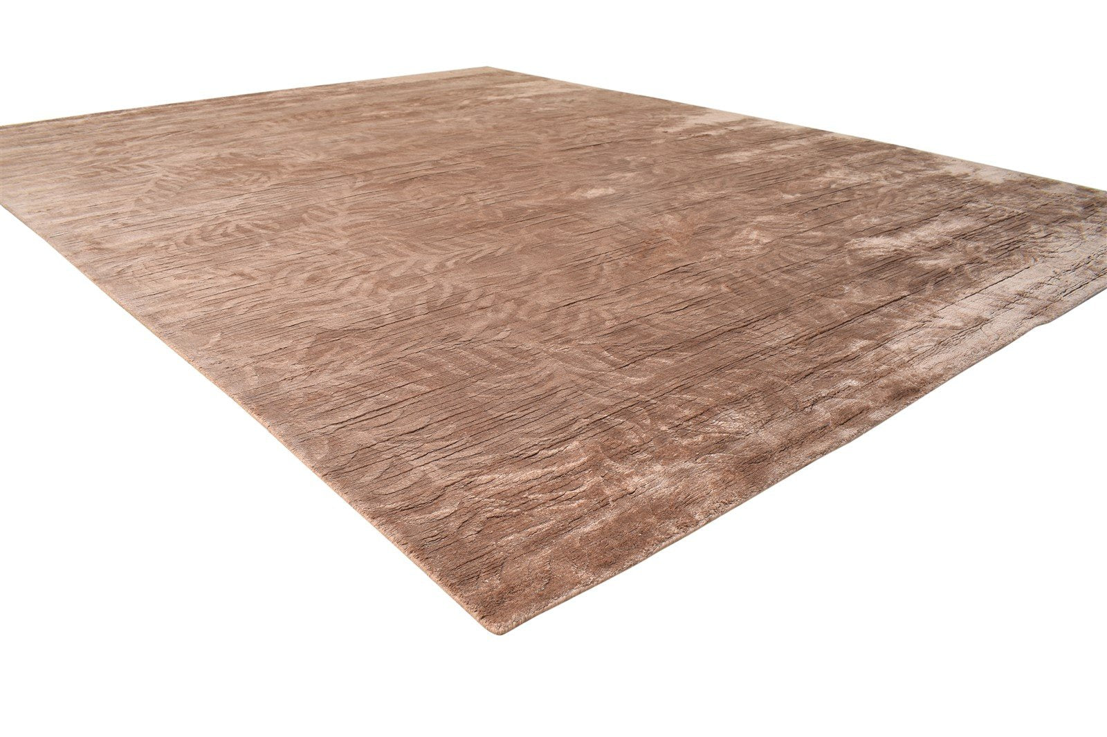 8' X 10' Rug Silk Brown Modern Hand Woven Scandinavian Floral Large Carpet   7864576475285