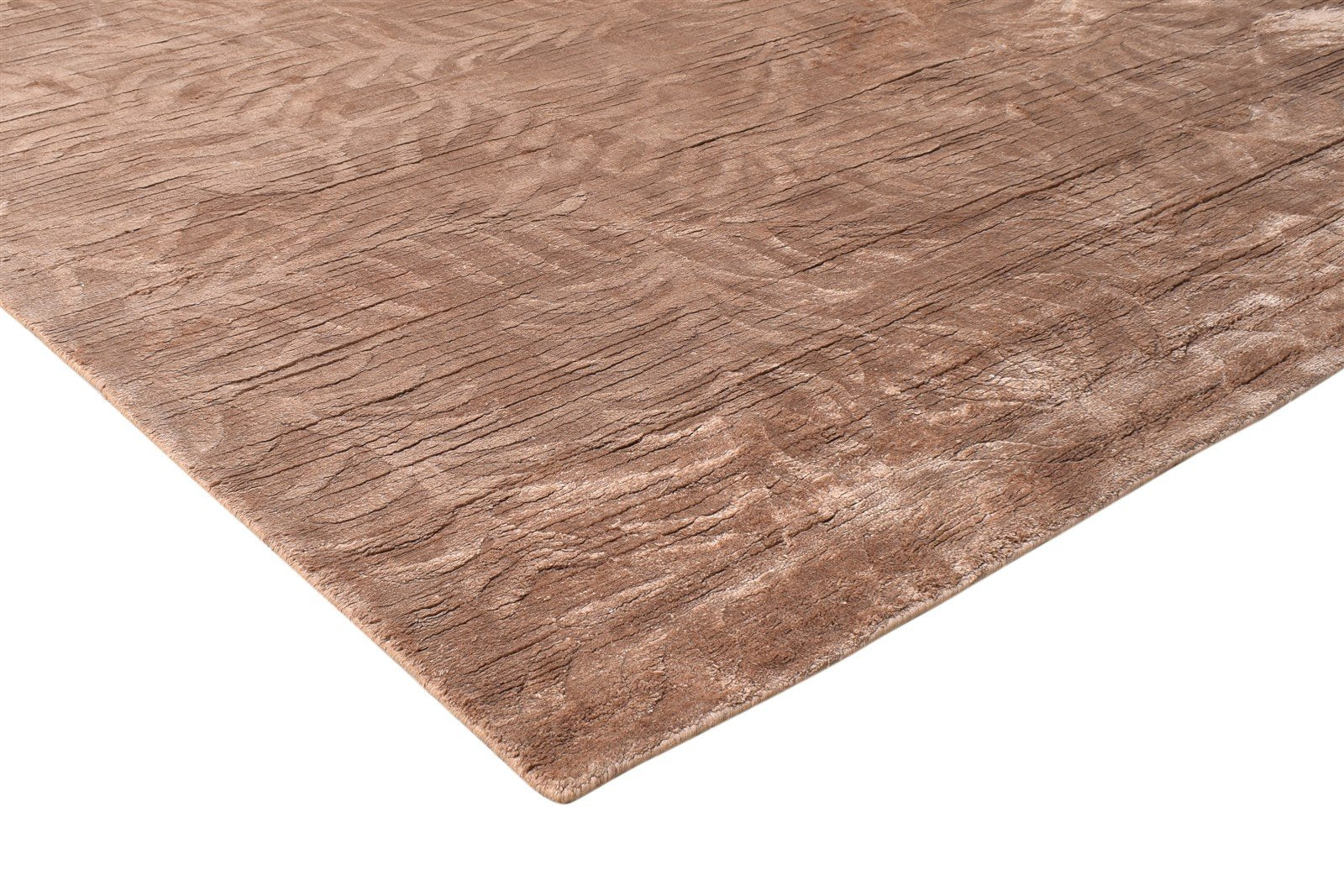 8' X 10' Rug Silk Brown Modern Hand Woven Scandinavian Floral Large Carpet   7864576475285