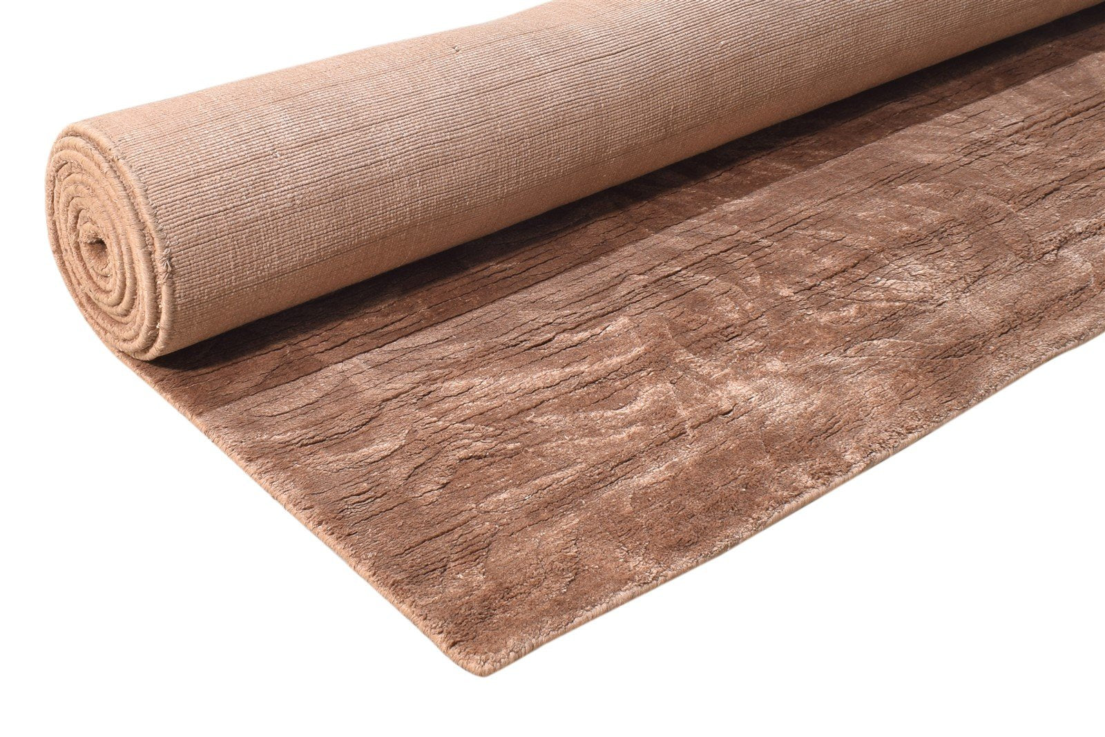 8' X 10' Rug Silk Brown Modern Hand Woven Scandinavian Floral Large Carpet   7864576475285