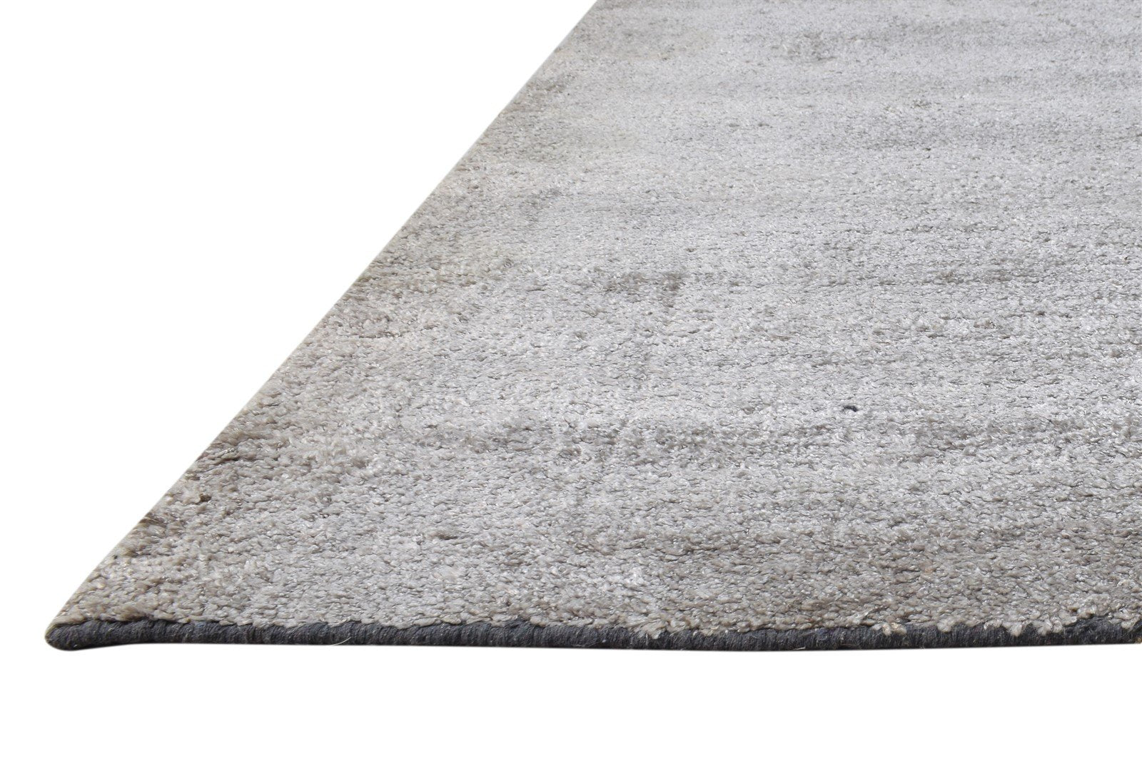 8' X 10' Rug Silk Grey Modern Hand Woven Scandinavian Solid Large Carpet   7864918573205