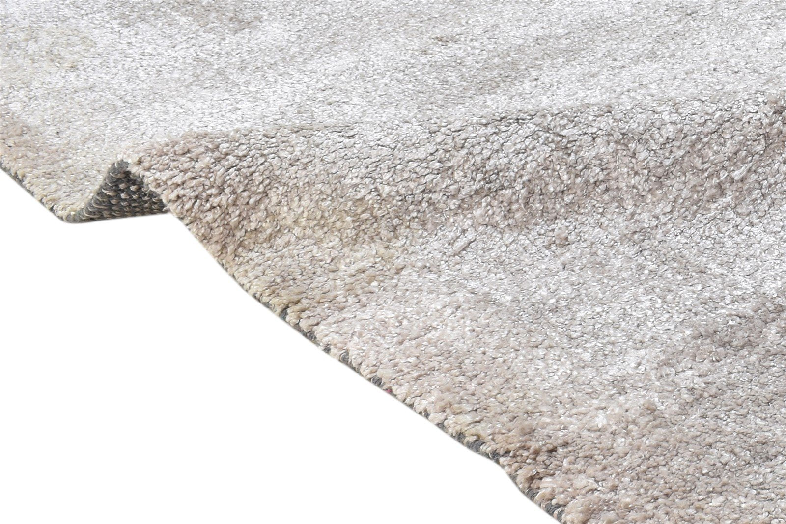 8' X 10' Rug Silk Grey Modern Hand Woven Scandinavian Solid Large Carpet   7864918573205