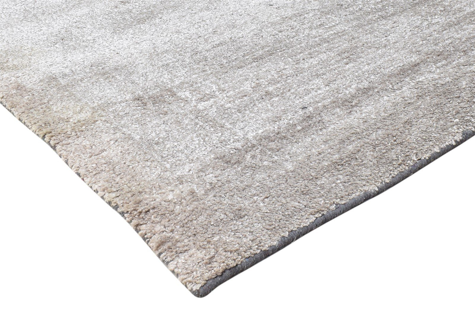 8' X 10' Rug Silk Grey Modern Hand Woven Scandinavian Solid Large Carpet   7864918573205