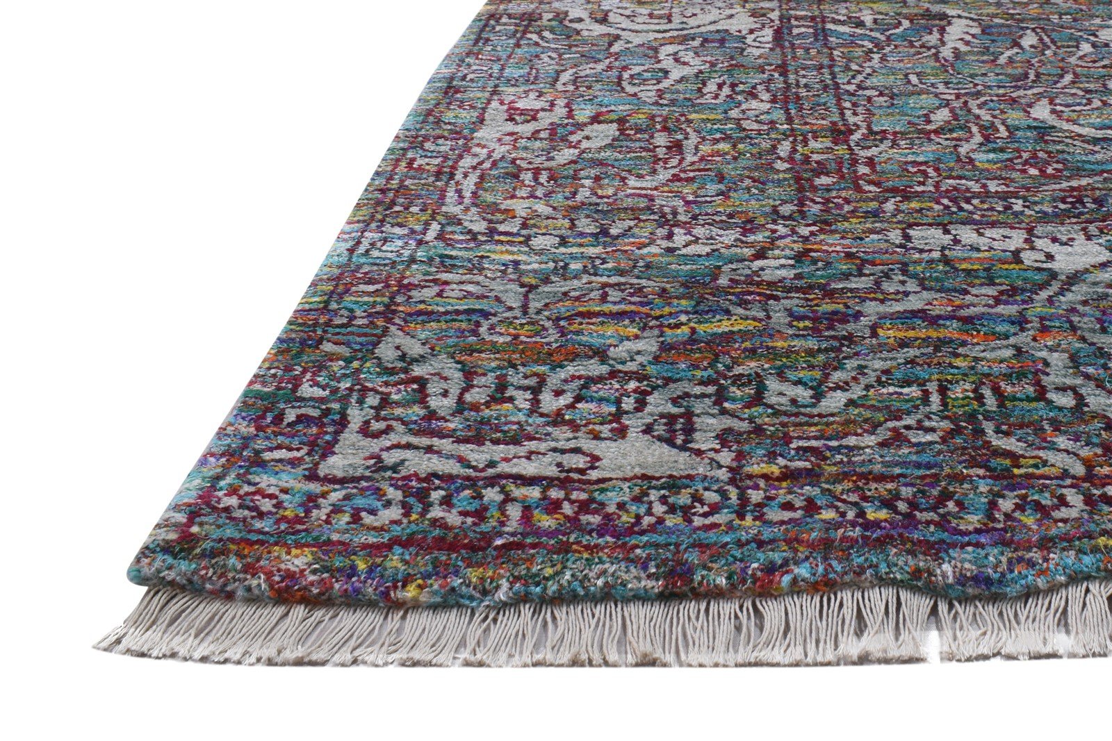 8' X 10' Rug Silk Pink Modern Hand Knotted Bohemian Oriental Large Carpet   7864103075989