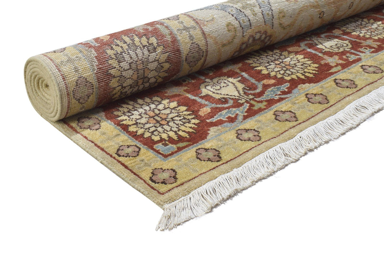 8' X 10' Rug Wool Beige Persian Hand Knotted Mughal Oriental Large Carpet   7864346443925