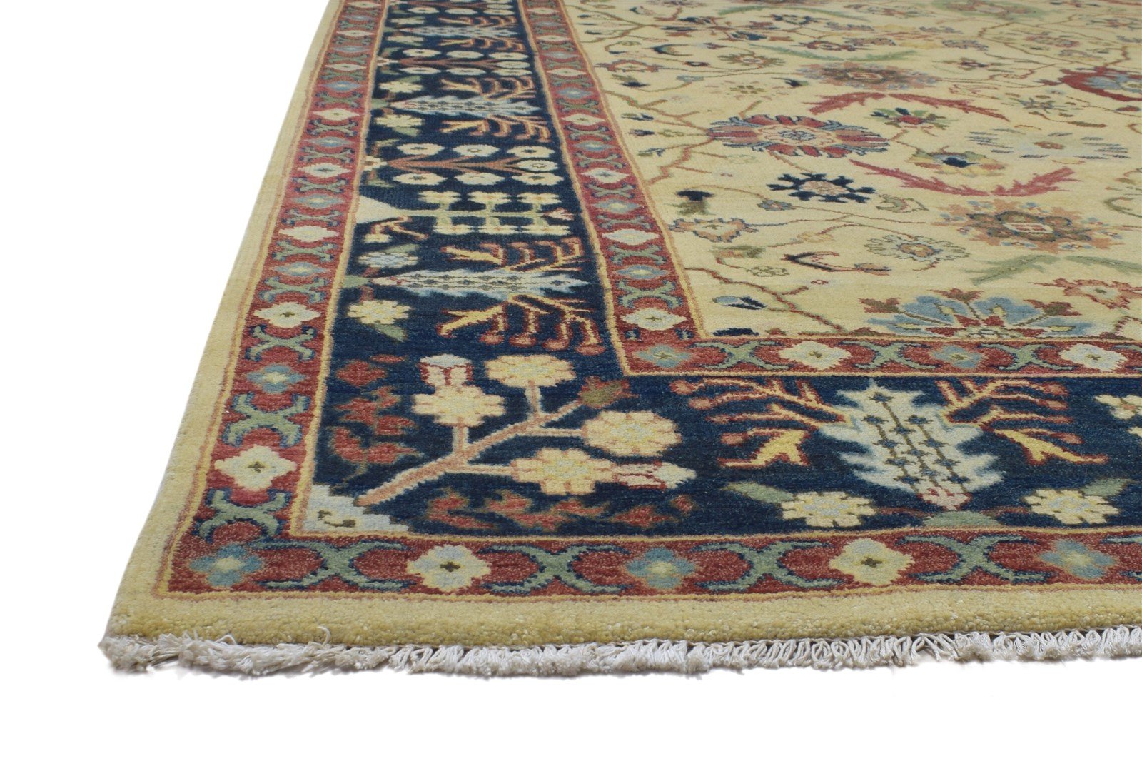 8' X 10' Rug Wool Beige Persian Hand Knotted Mughal Oriental Large Carpet   7864200626325