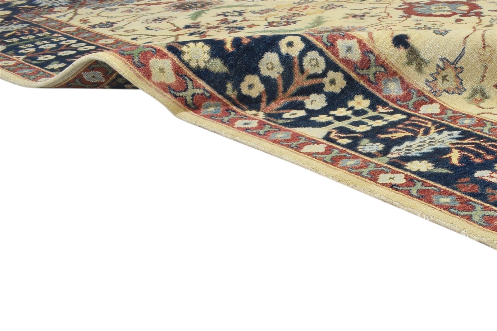 8' X 10' Rug Wool Beige Persian Hand Knotted Mughal Oriental Large Carpet   7864200626325