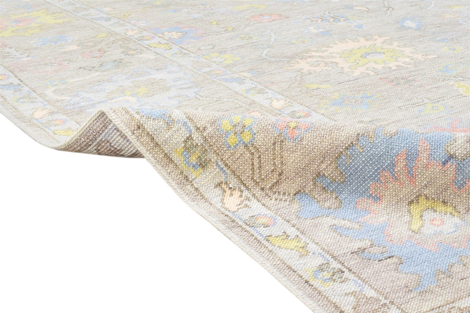 8' X 10' Rug Wool Beige Persian Hand Knotted Oushak Oriental Large Carpet   7864574345365
