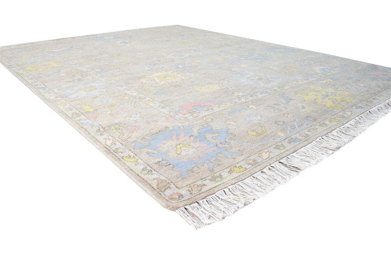 8' X 10' Rug Wool Beige Persian Hand Knotted Oushak Oriental Large Carpet   7864574345365