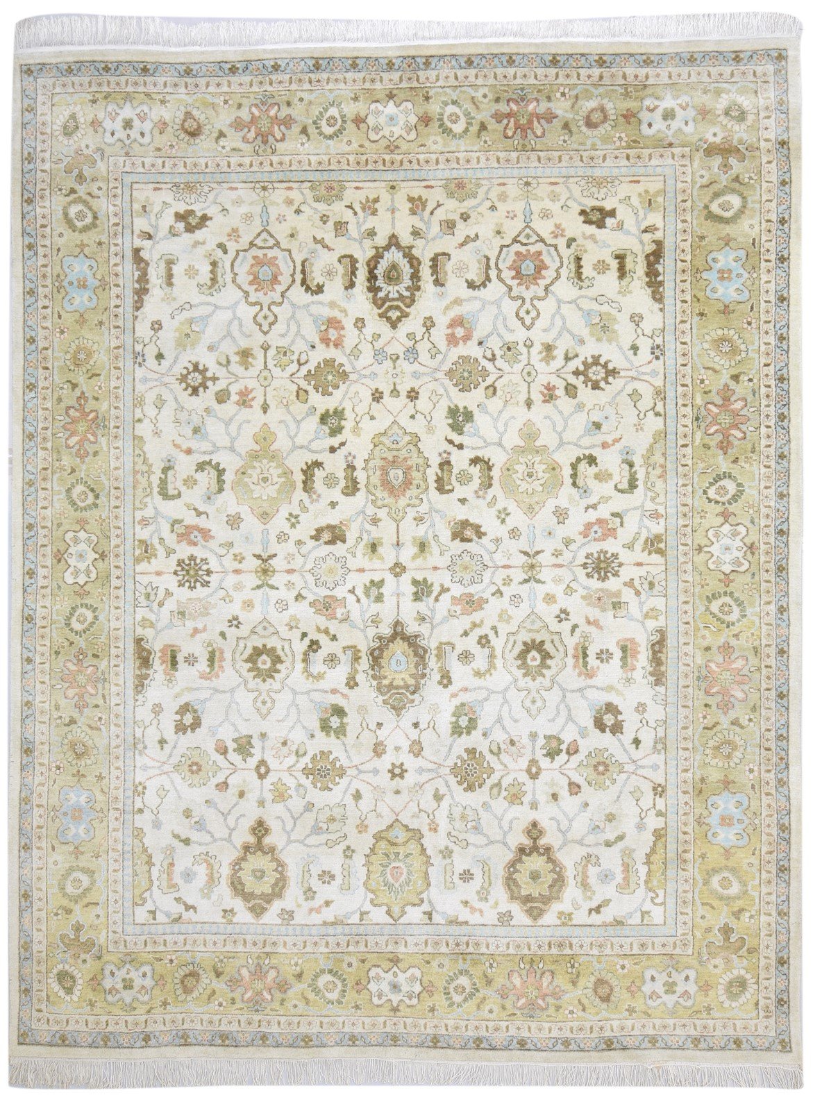 8' X 10' Rug Wool Beige Persian Hand Knotted Oushak Oriental Large Carpet   7864911593621
