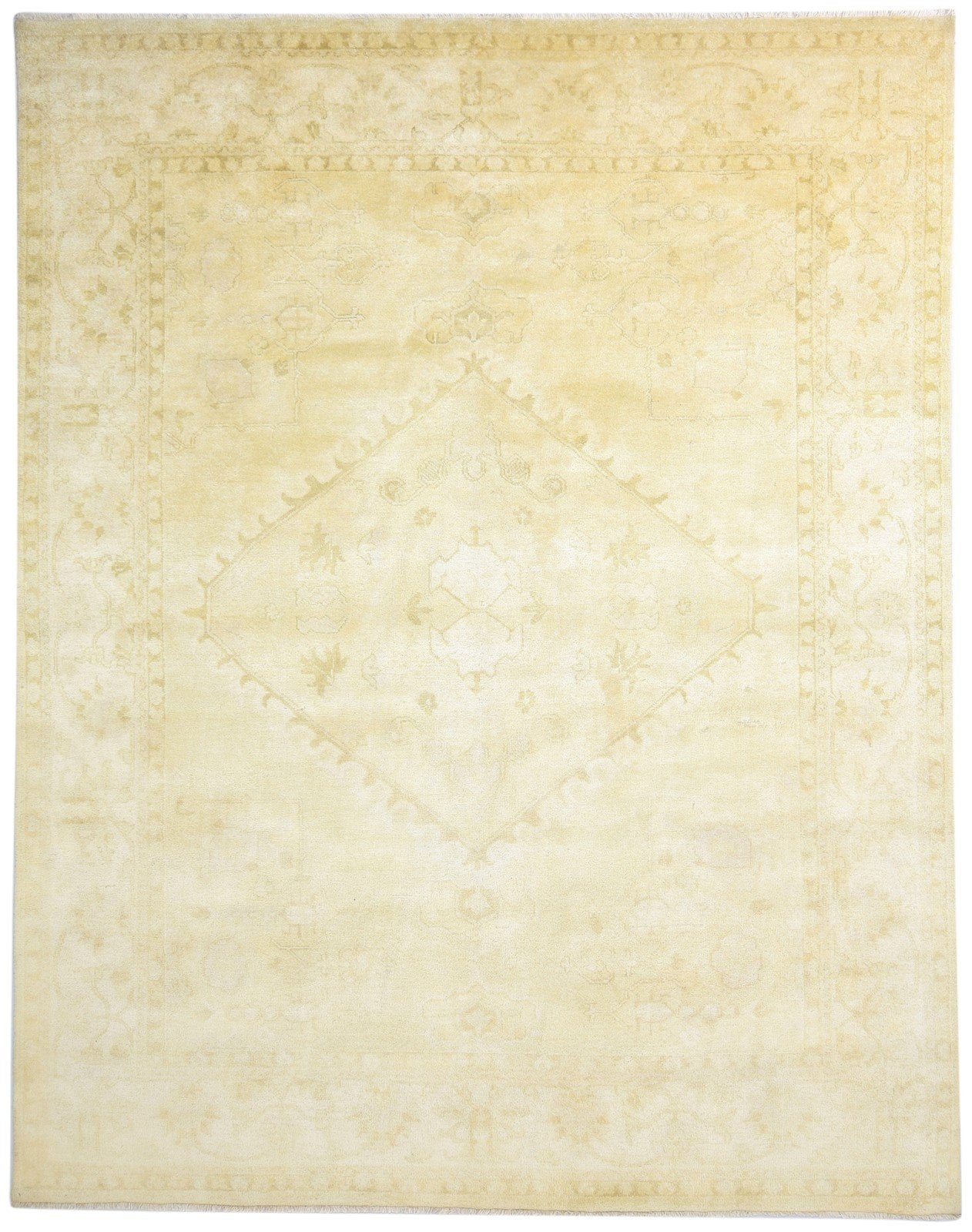 8' X 10' Rug Wool Beige Persian Hand Knotted Oushak Oriental Large Carpet   7865009963157