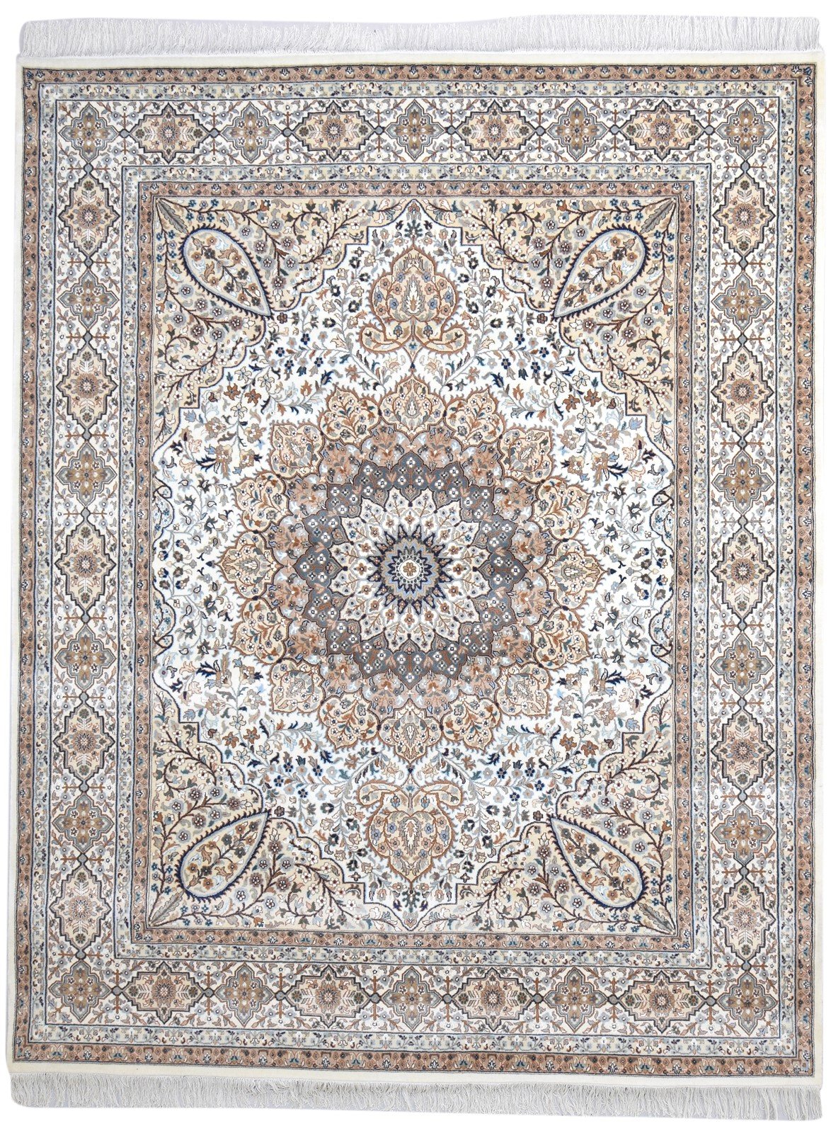 8' X 10' Rug Wool Beige Persian Hand Knotted Tabriz Oriental Large Carpet   7864345493653