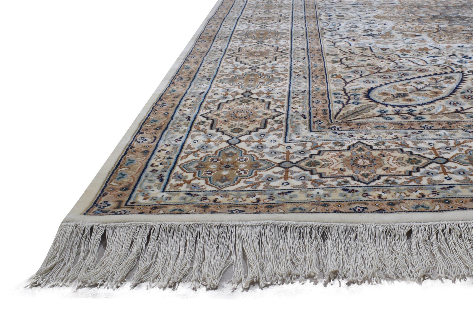 8' X 10' Rug Wool Beige Persian Hand Knotted Tabriz Oriental Large Carpet   7864345493653