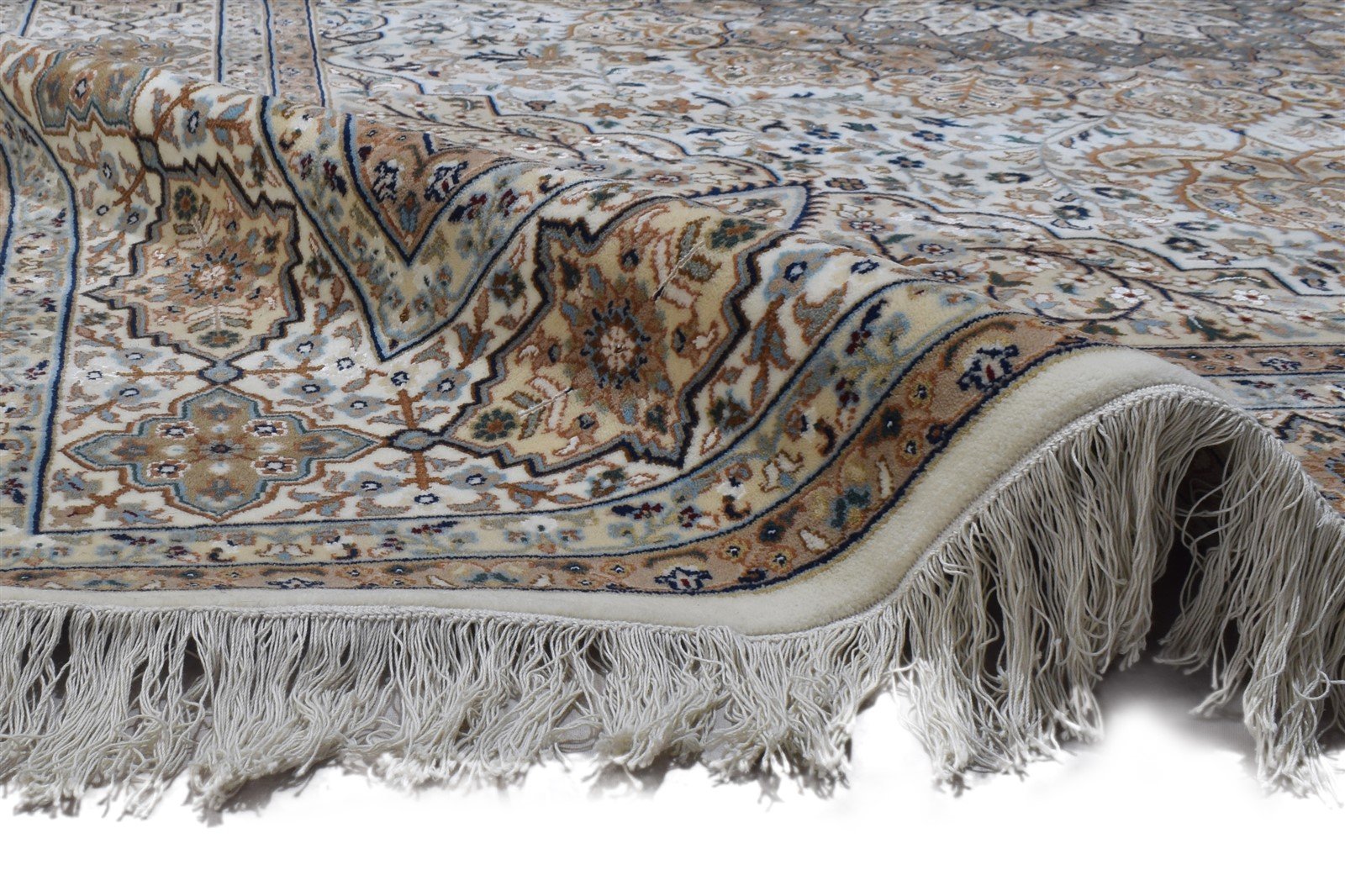 8' X 10' Rug Wool Beige Persian Hand Knotted Tabriz Oriental Large Carpet   7864345493653