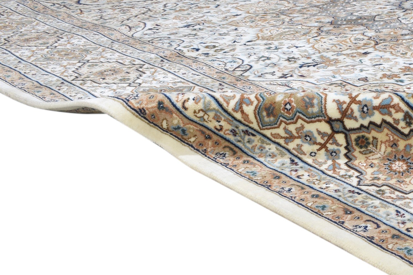 8' X 10' Rug Wool Beige Persian Hand Knotted Tabriz Oriental Large Carpet   7864345493653