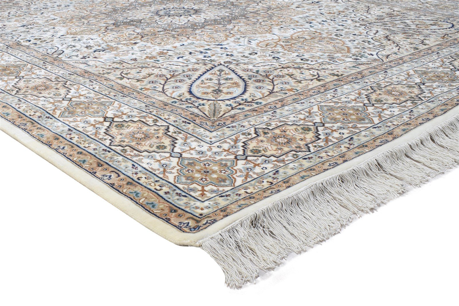 8' X 10' Rug Wool Beige Persian Hand Knotted Tabriz Oriental Large Carpet   7864345493653