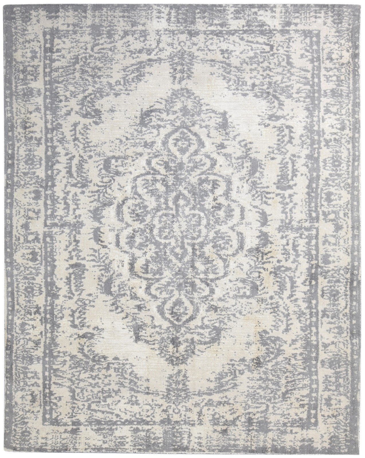 8' X 10' Rug Wool Beige Transitional Hand Tufted Oriental Medallion Large Carpet   7864627003541