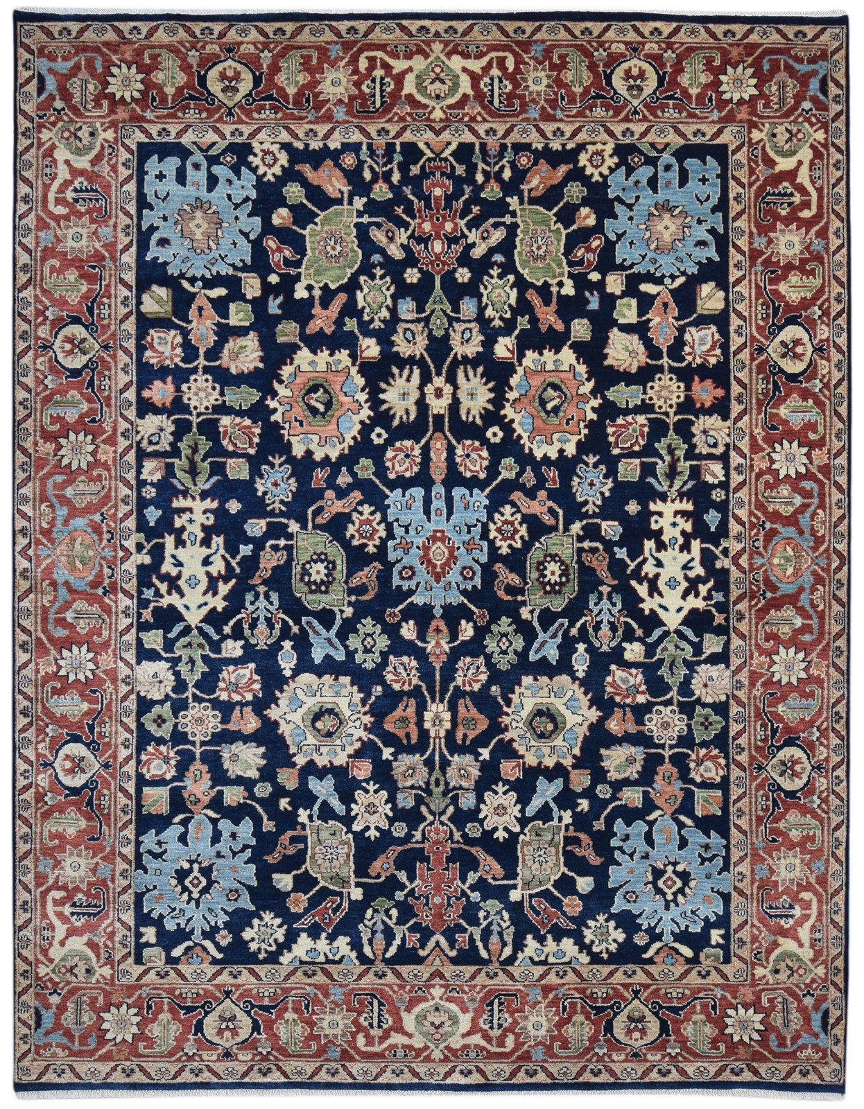 8' X 10' Rug Wool Black Persian Hand Knotted Oushak Oriental Large Carpet   7864193613973