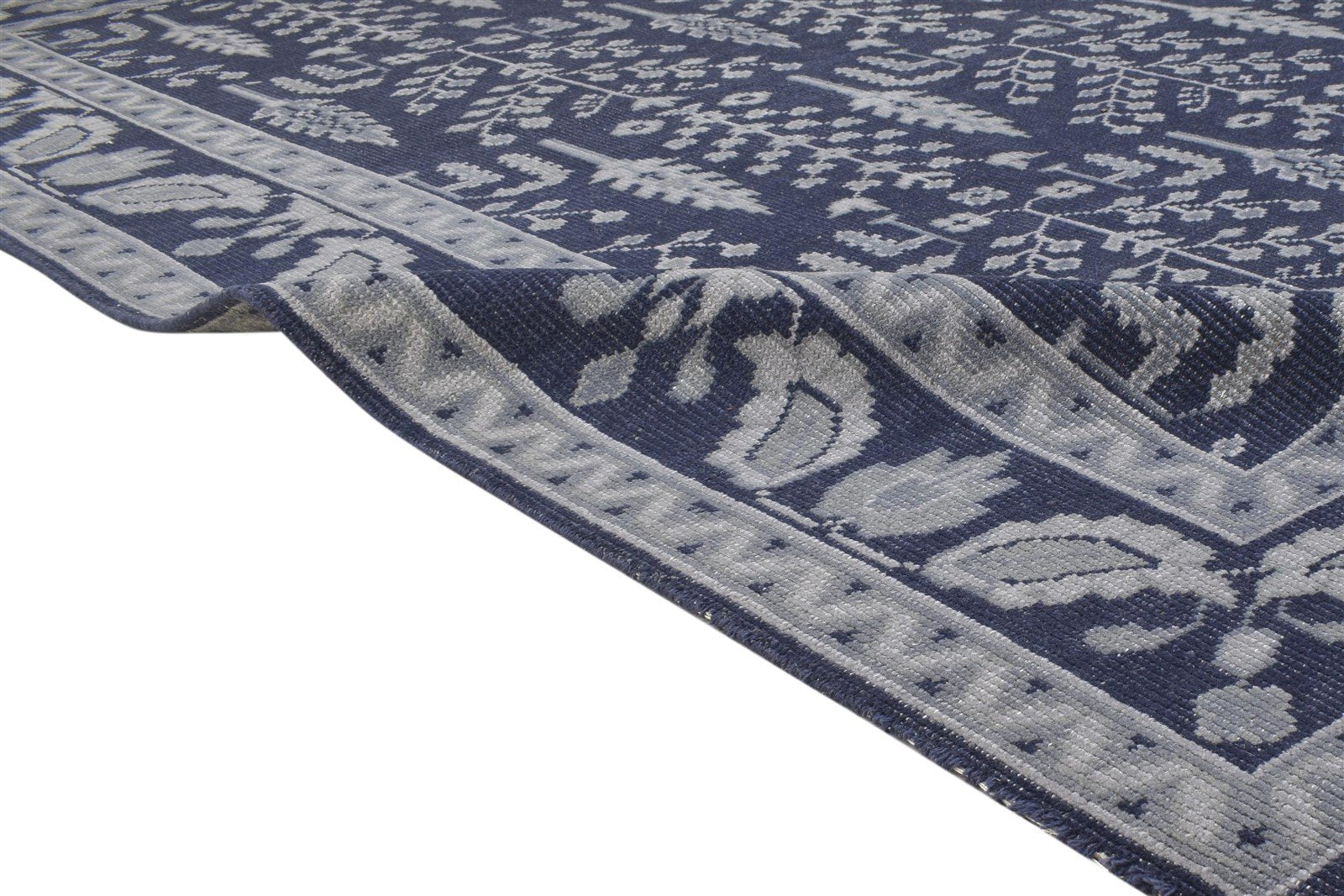 8' X 10' Rug Wool Black Persian Hand Knotted Sarouk-Indian Oriental Large Carpet   7864176771221
