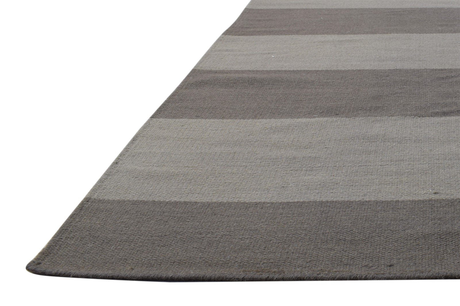 8' X 10' Rug Wool Brown Dhurrie Large Carpet   7865189040277