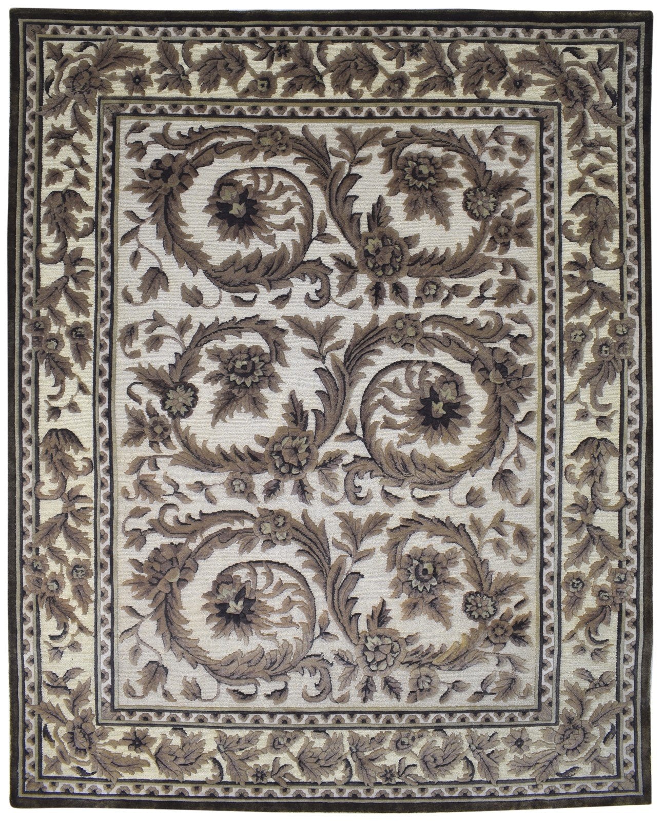 8' X 10' Rug Wool Brown Persian Hand Knotted Oushak Oriental Large Carpet   7864092131477