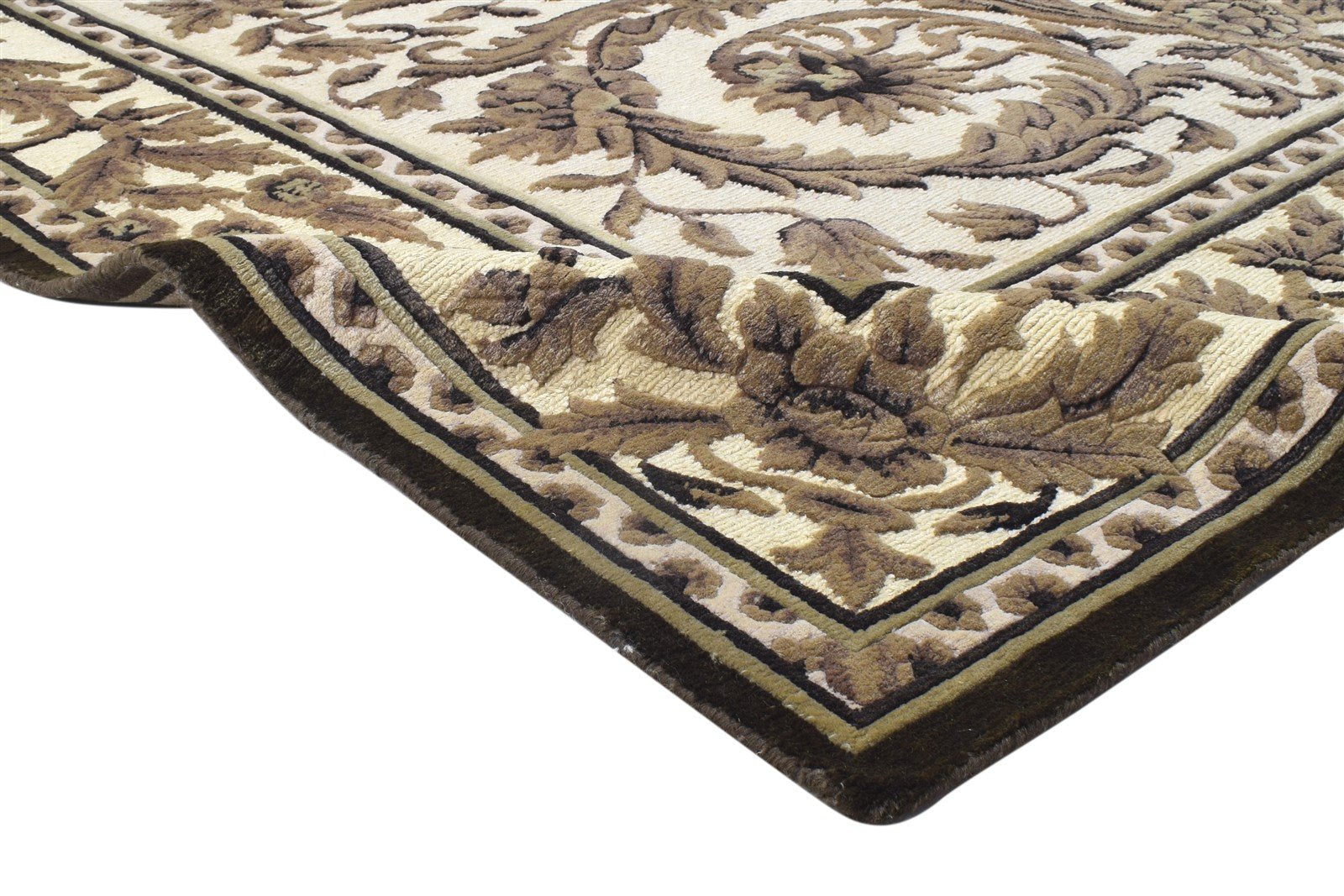 8' X 10' Rug Wool Brown Persian Hand Knotted Oushak Oriental Large Carpet   7864092131477