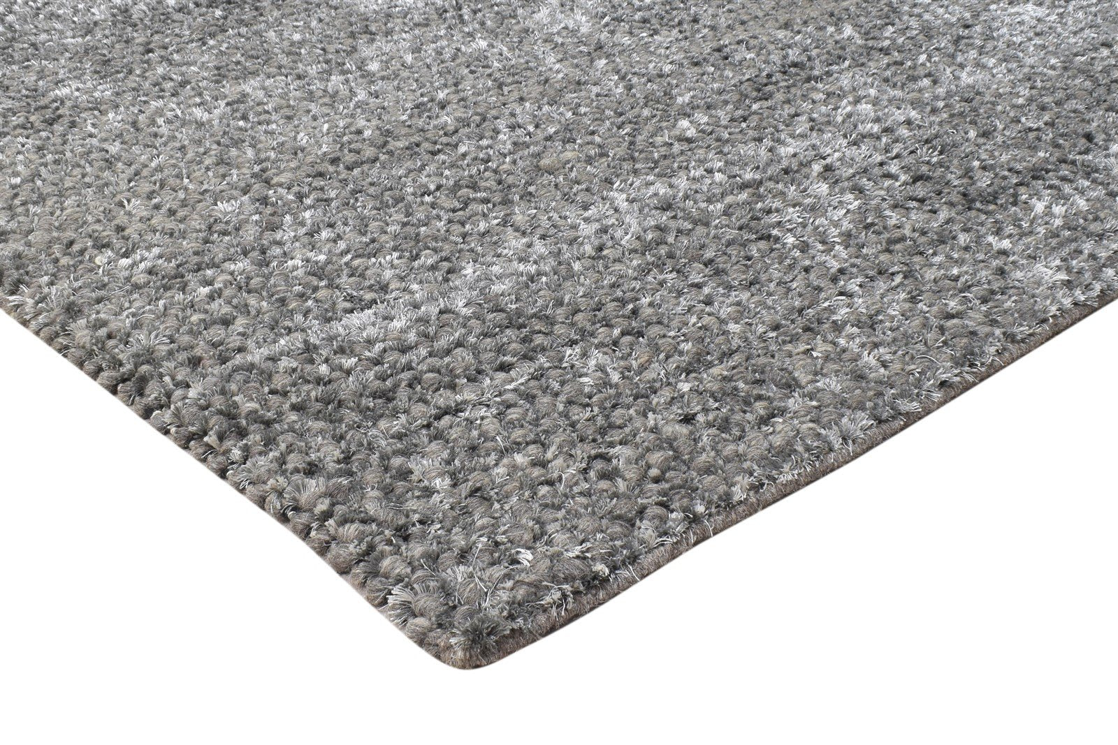 8' X 10' Rug Wool Charcoal Modern Hand Woven Scandinavian Solid Large Carpet   7864785698965