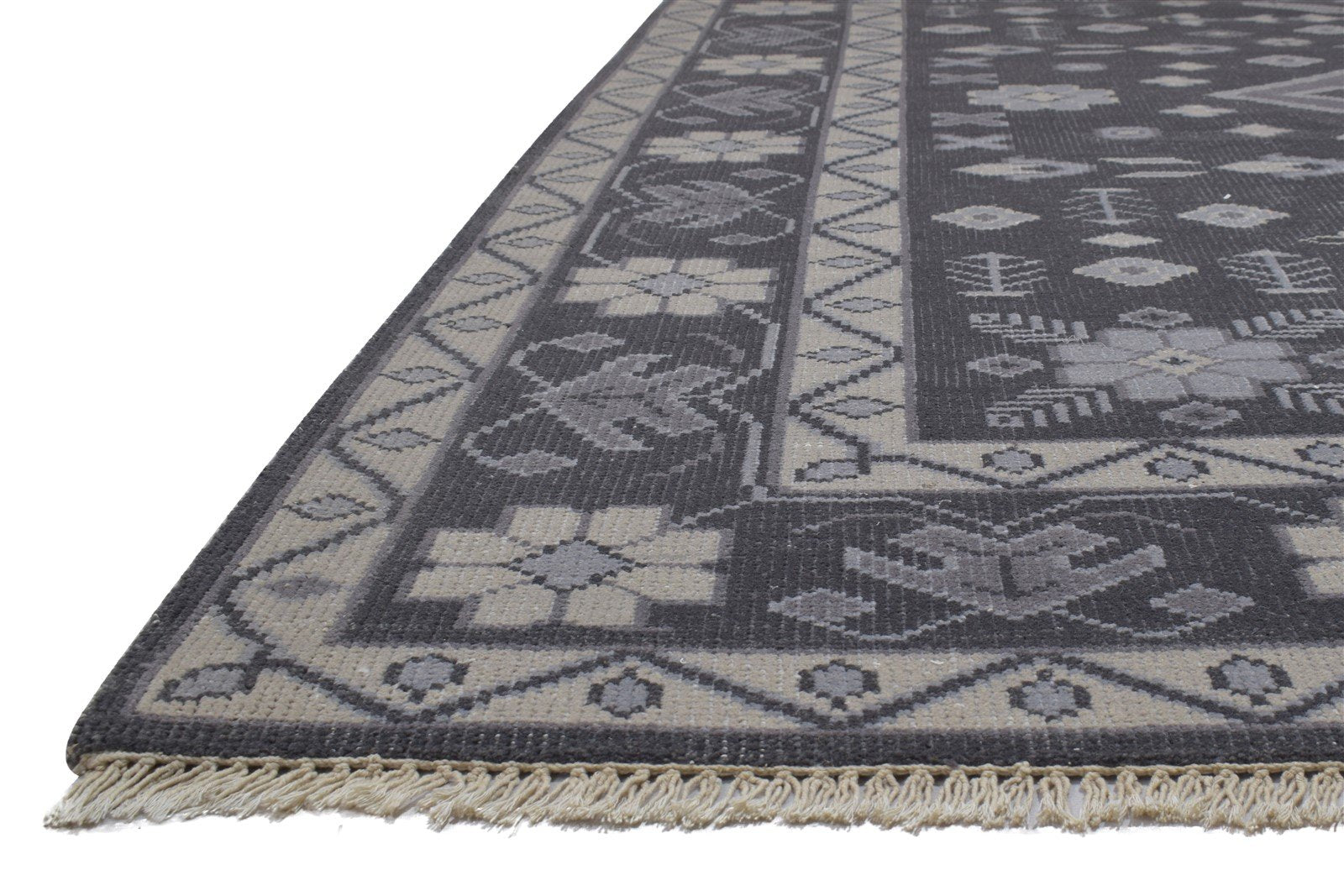 8' X 10' Rug Wool Charcoal Persian Hand Knotted Abadeh Oriental Large Carpet   7864176378005