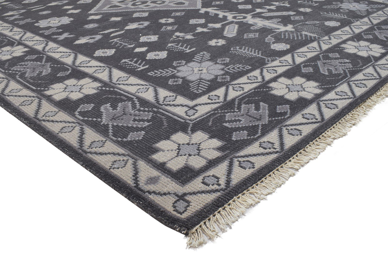 8' X 10' Rug Wool Charcoal Persian Hand Knotted Abadeh Oriental Large Carpet   7864176378005
