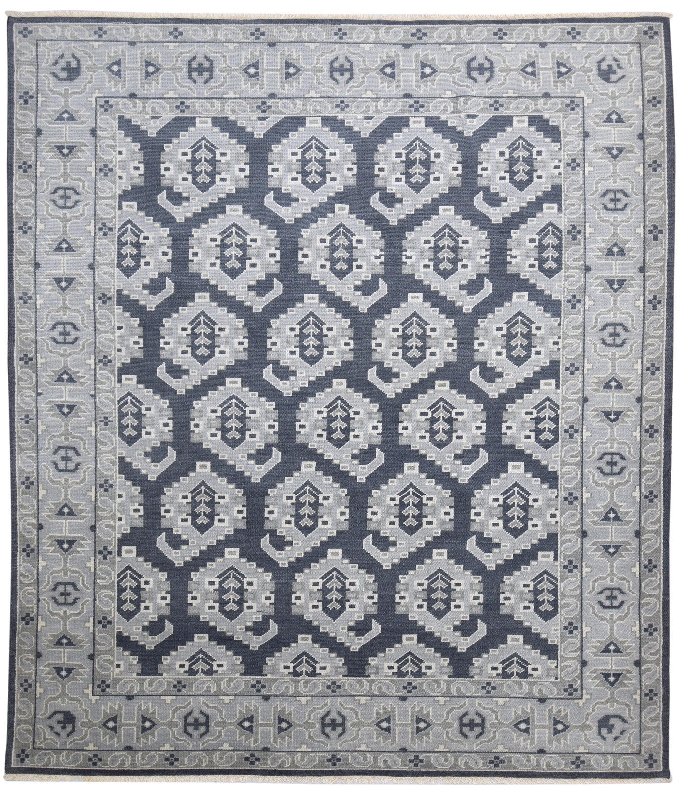 8' X 10' Rug Wool Charcoal Persian Hand Knotted Oriental Paisley Large Carpet   7864169332885