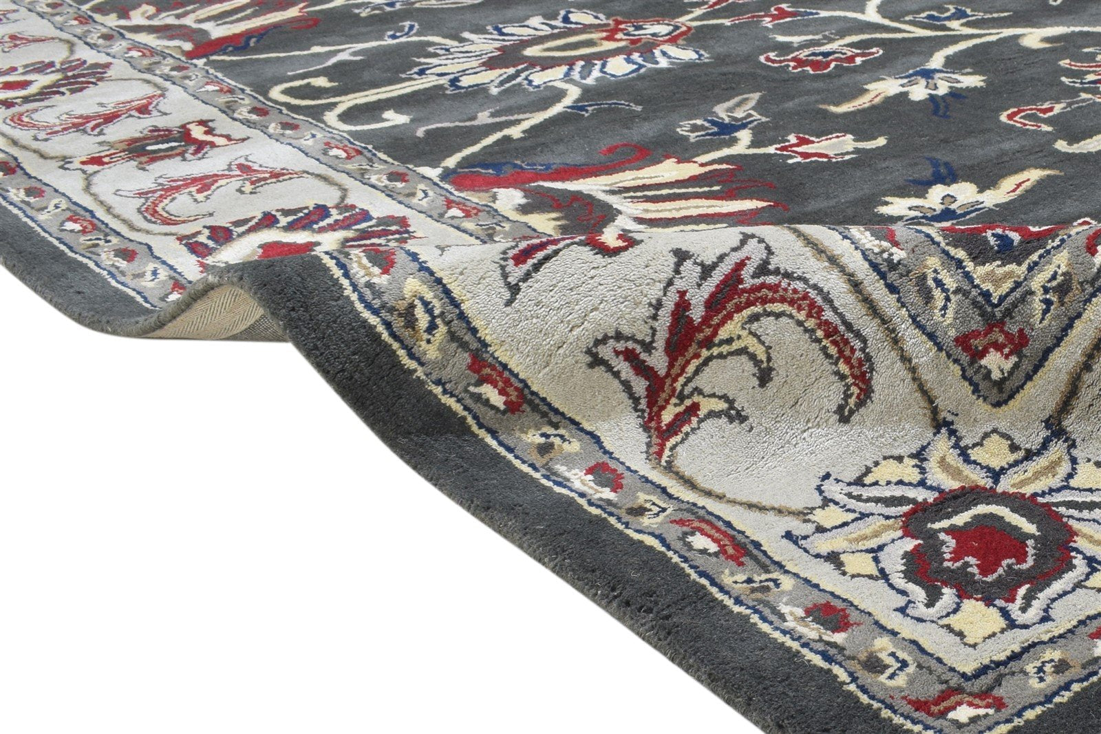 8' X 10' Rug Wool Charcoal Persian Hand Tufted Oushak Oriental Large Carpet   7864492359829