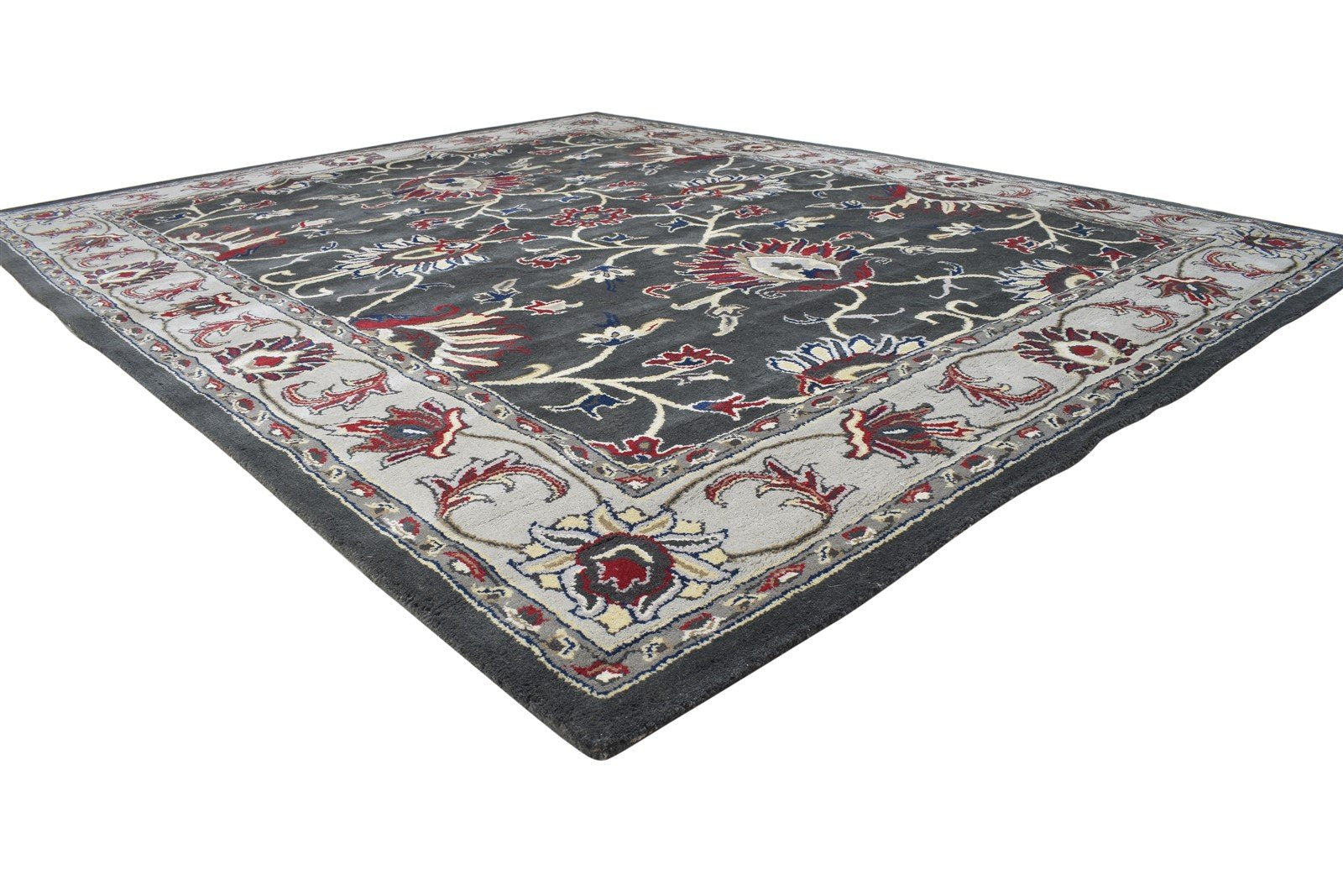 8' X 10' Rug Wool Charcoal Persian Hand Tufted Oushak Oriental Large Carpet   7864492359829