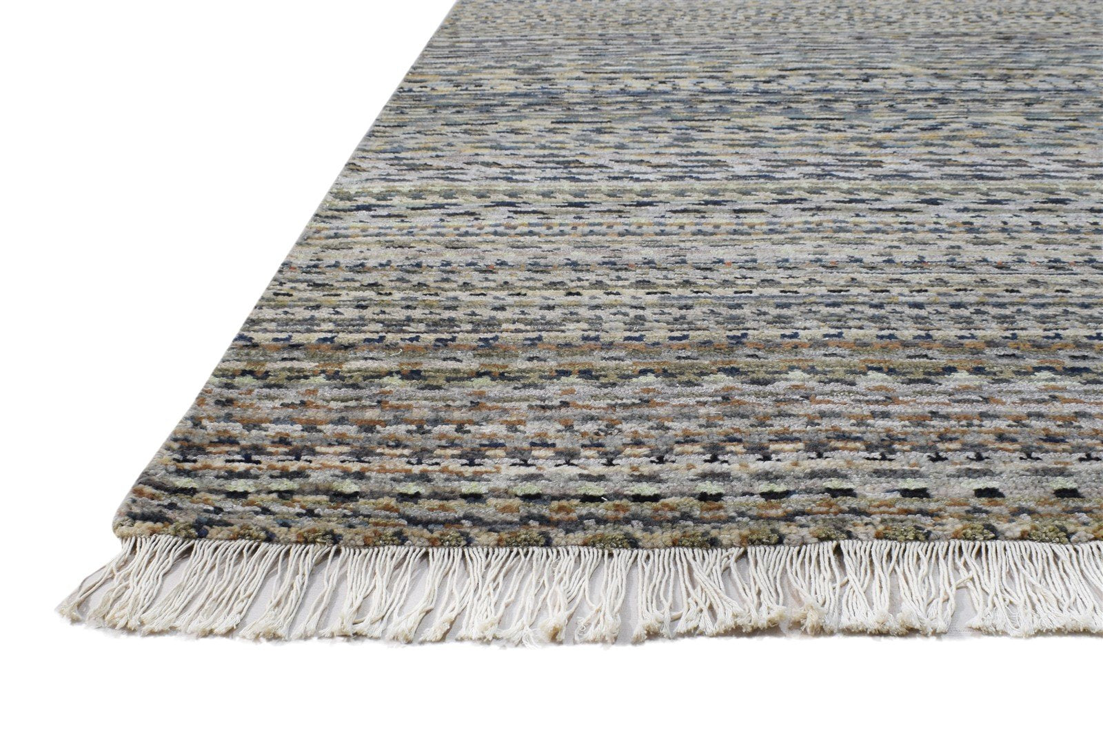 8' X 10' Rug Wool Cream Modern Hand Woven American Abstract Large Carpet   7864940298389
