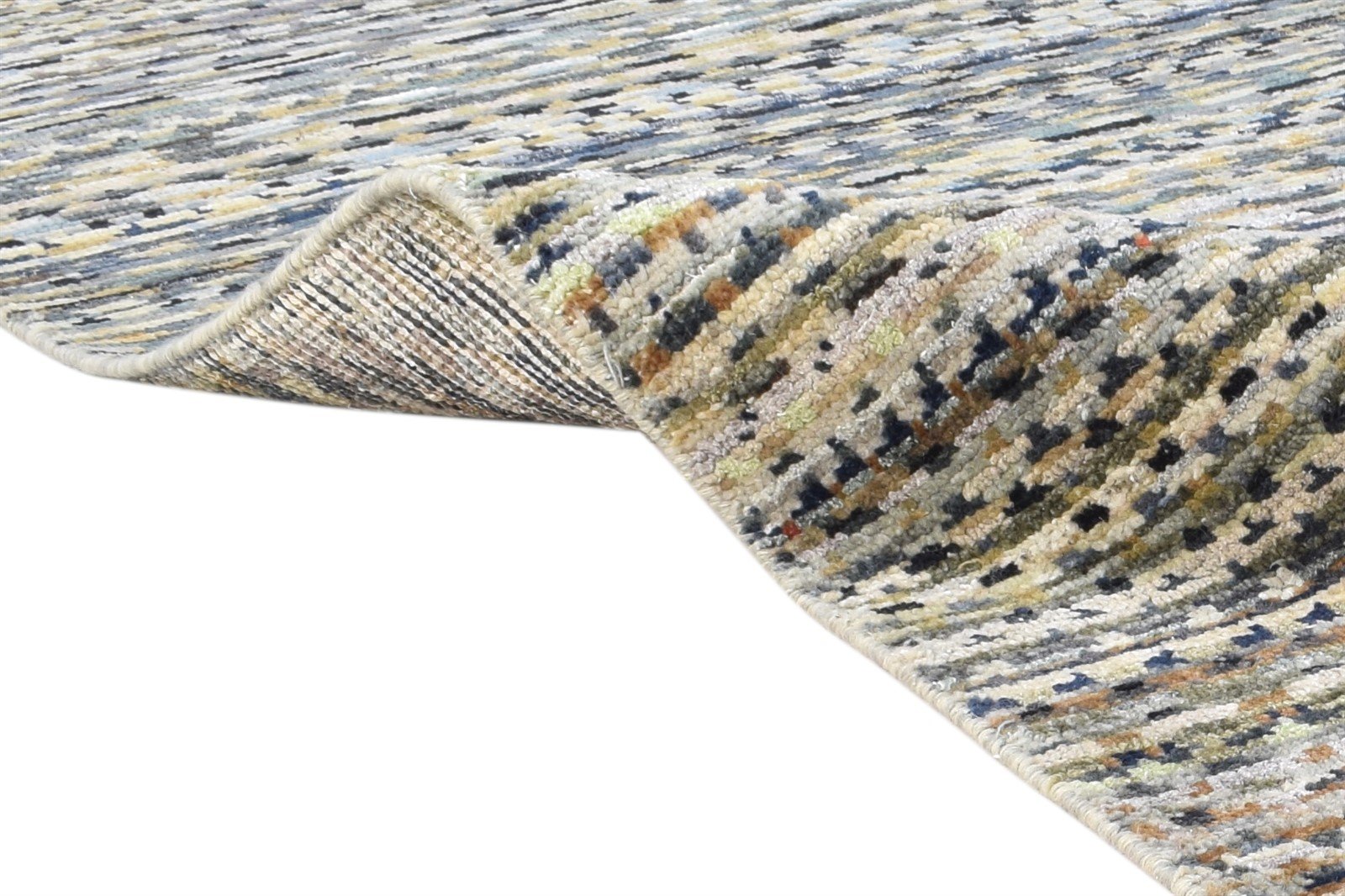 8' X 10' Rug Wool Cream Modern Hand Woven American Abstract Large Carpet   7864940298389