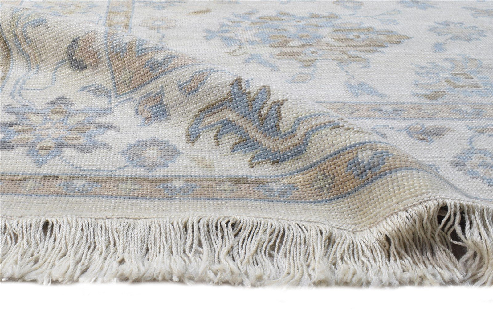 8' X 10' Rug Wool Cream Persian Hand Knotted Oushak Oriental Large Carpet   7864572936341