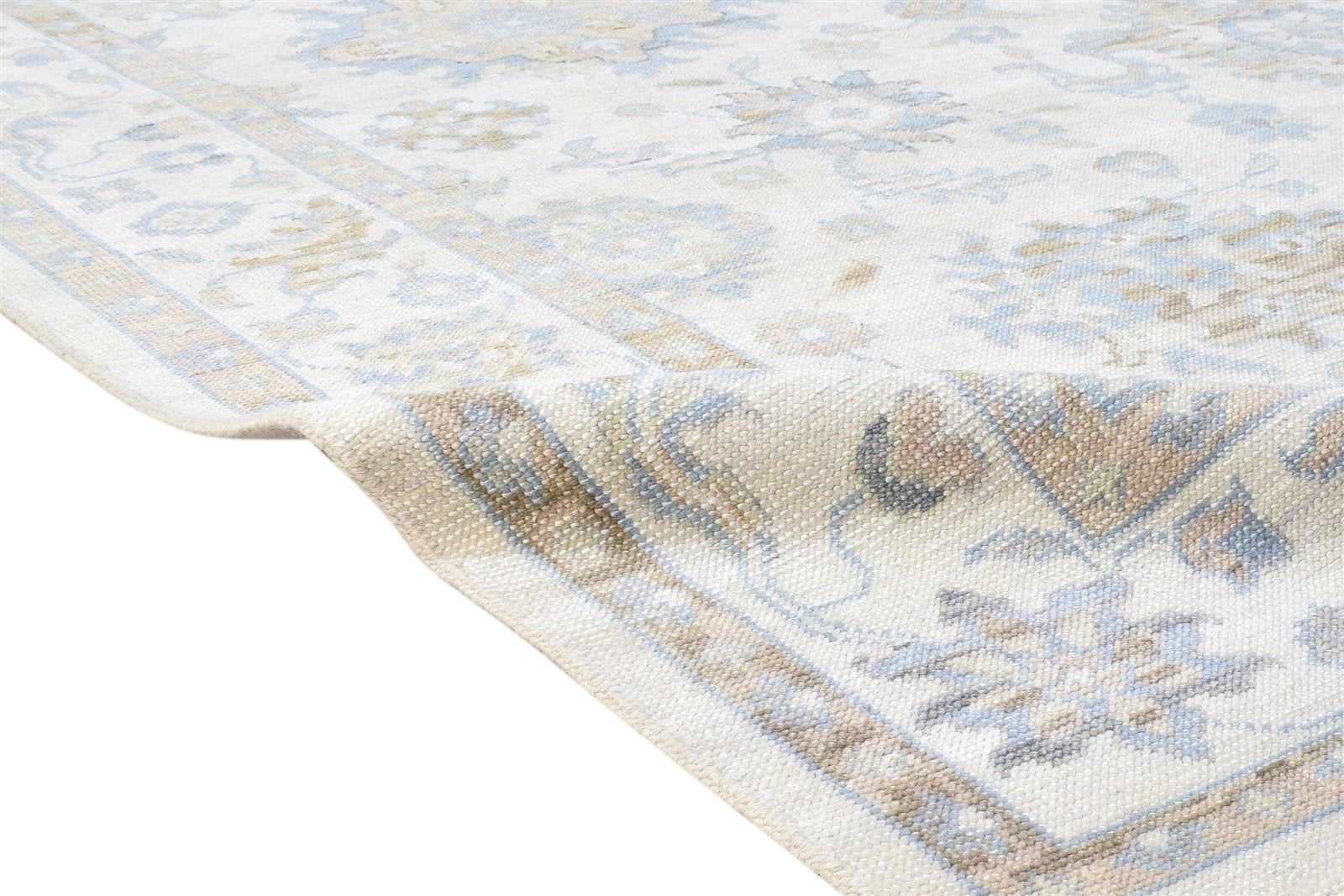 8' X 10' Rug Wool Cream Persian Hand Knotted Oushak Oriental Large Carpet   7864572936341